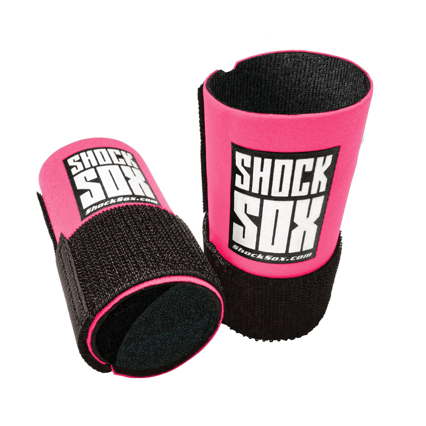 Pink and black 4C Shock Sox with 'Shock Sox' branding on a white background