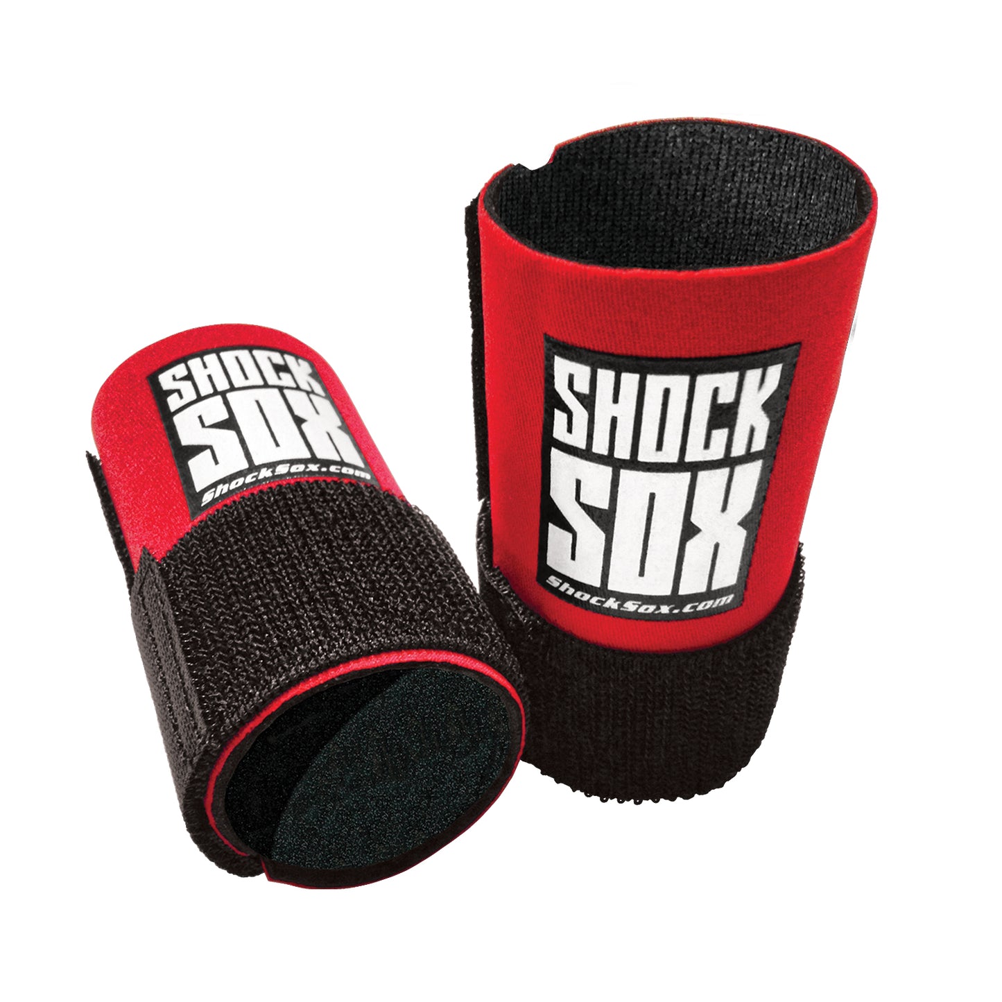 Red and black 4C Shock Sox with 'Shock Sox' branding on a white background