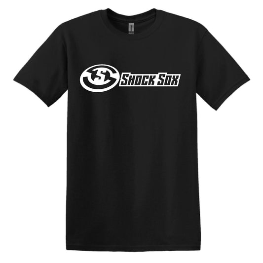 Black TShirt with white Shock Sox logo