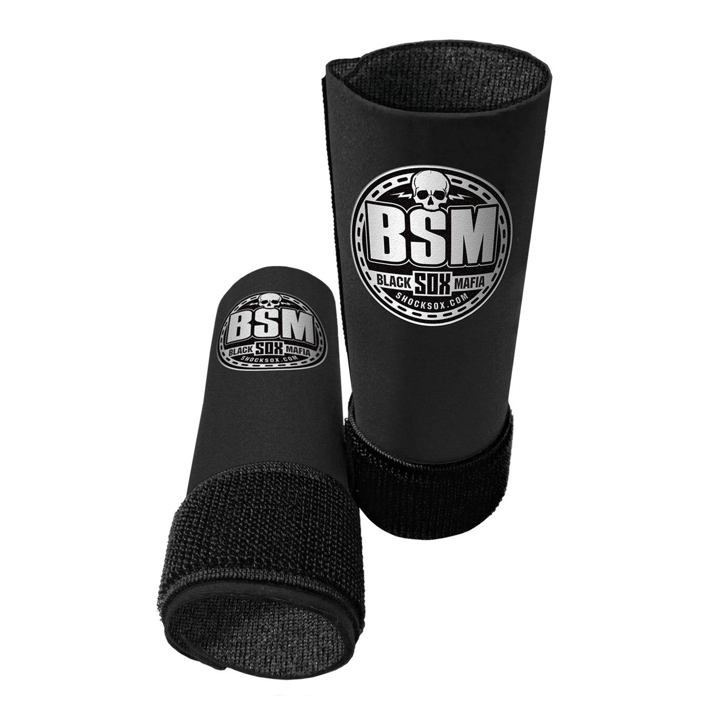 Black Vintage Shock Sox with 'BSM' branding on a white background