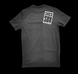A grey shirt with a Shock Sox logo on it.